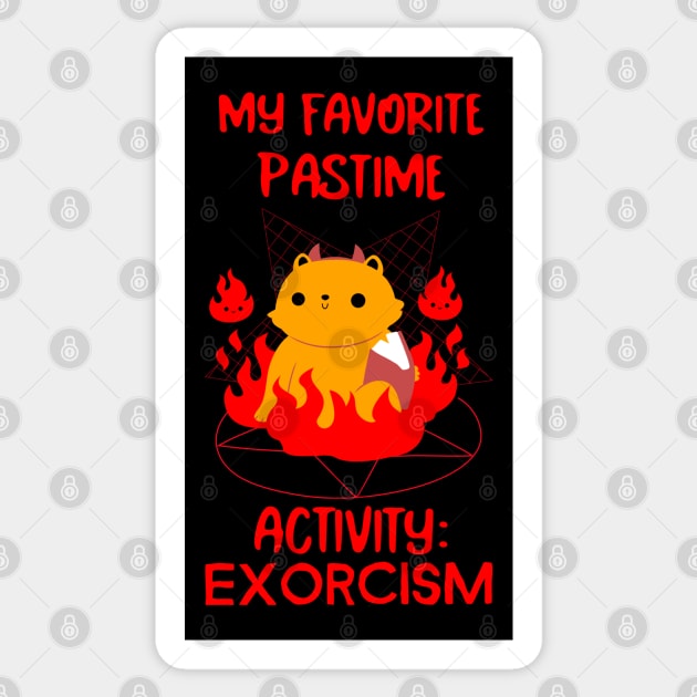 My favorite pastime activity: EXORCISM Sticker by Josephsfunhouse